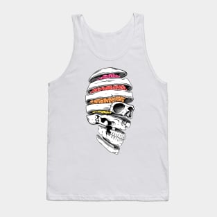 Sliced And Diced, Vibrant Skull Design. Tank Top